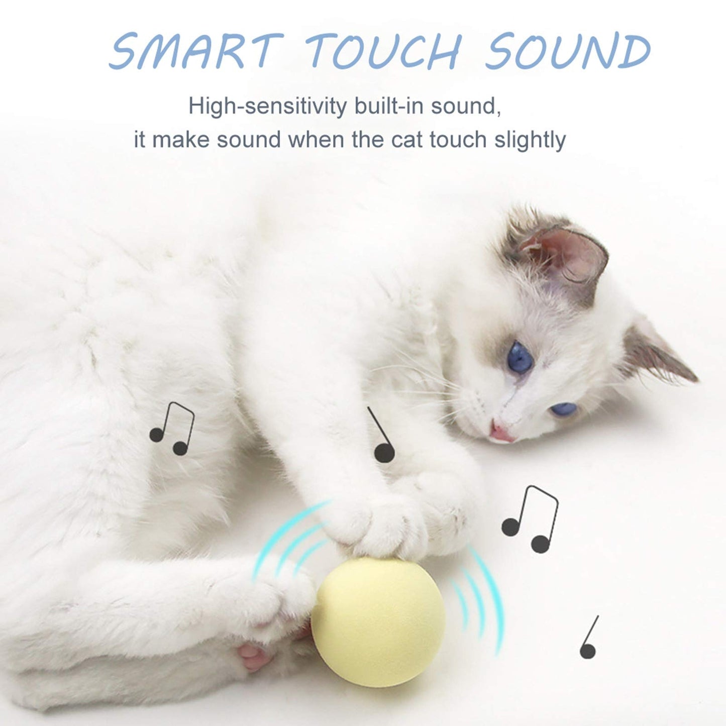 Smart Cat Toys Interactive Ball Catnip Cat Training Toy Pet Playing Ball Pet Squeaky Supplies Products Toy for Cats Kitten Kitty