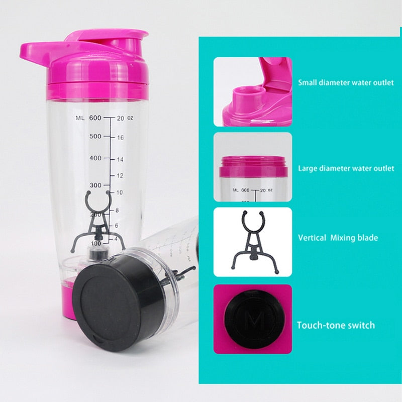 600ml Electric Automation Protein Shaker Blender My Water Bottle Automatic Movement Coffee Milk Smart Mixer Drinkware